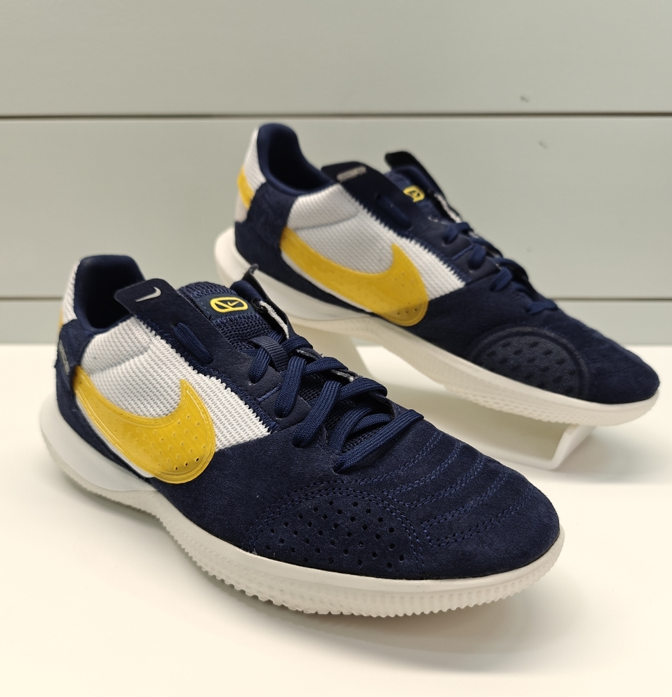 Nike Streetgato Midnight Navy Vivid Sulfur Indoor Soccer Futsal Shoes sz Men's 6